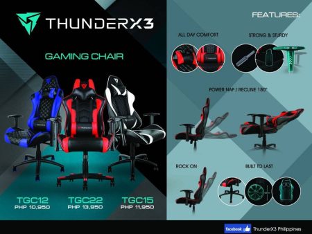 ThunderX3 TGC12 Black-Blue Gaming Chair For Cheap