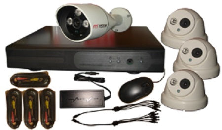 FosVision package 4ch DVR and 4 AHD Cam 2mp night vsion 3.6mm (378 618N20) Fashion