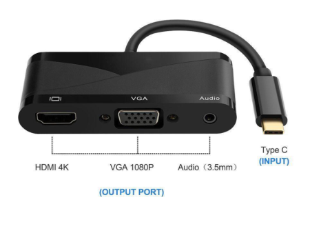 USB C To HDMI VGA Audio Adapter Online Hot Sale