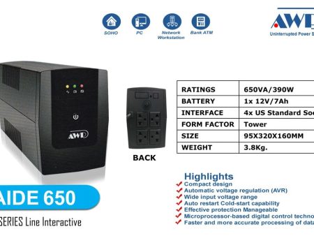 Awp Wise (AID650) 650va   360w UPS For Cheap