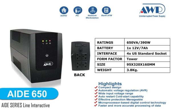 Awp Wise (AID650) 650va   360w UPS For Cheap