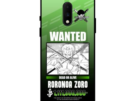 Zoro Wanted Glass Case for OnePlus 7 Discount