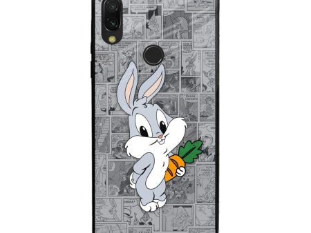 Cute Baby Bunny Glass Case for Xiaomi Redmi Note 7S on Sale