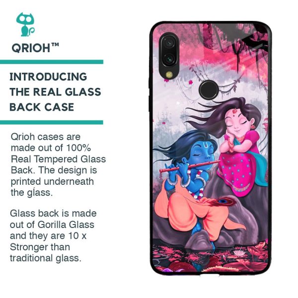 Radha Krishna Art Glass Case for Xiaomi Redmi Note 7S Sale