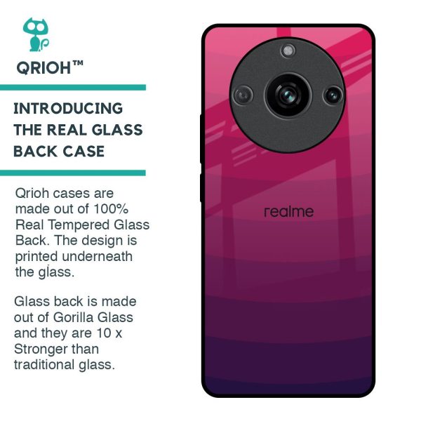 Wavy Pink Pattern Glass Case for Realme 11 Pro 5G For Sale