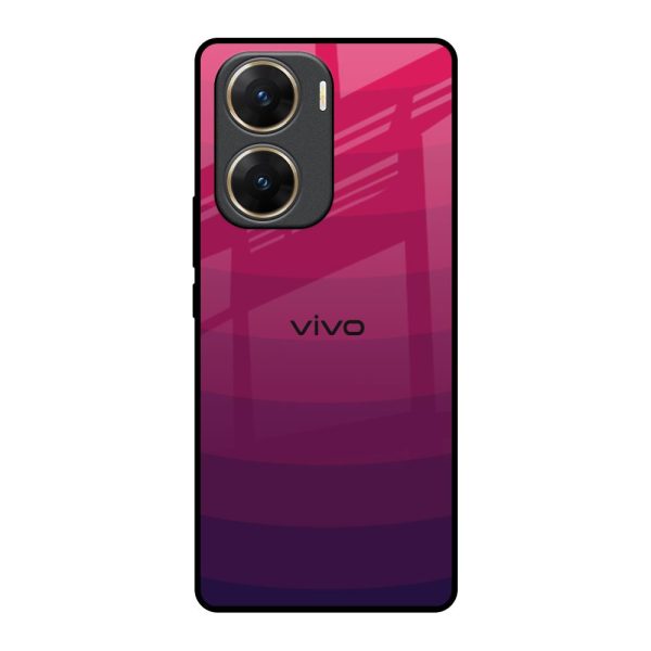 Wavy Pink Pattern Glass Case for Vivo V29e 5G For Discount