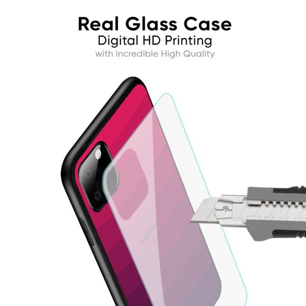 Wavy Pink Pattern Glass Case for Redmi Note 11T 5G Discount