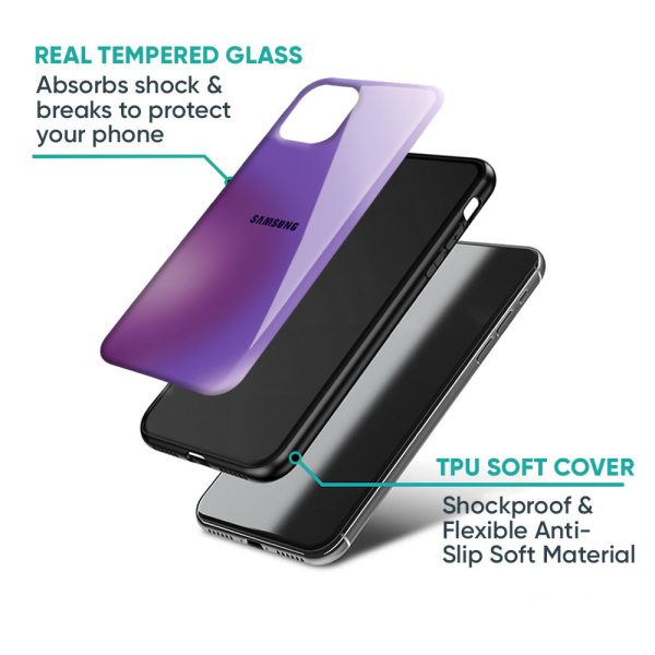 Ultraviolet Gradient Glass Case for Samsung Galaxy F42 5G on Sale