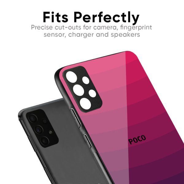 Wavy Pink Pattern Glass Case for Poco M5 Cheap