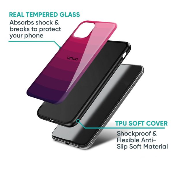 Wavy Pink Pattern Glass Case for Oppo Reno7 5G For Cheap