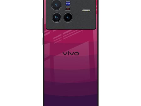 Wavy Pink Pattern Glass Case for Vivo X80 5G Hot on Sale