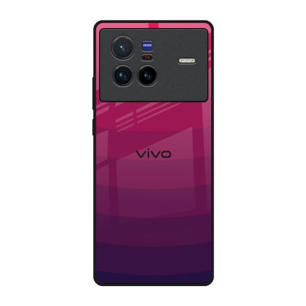 Wavy Pink Pattern Glass Case for Vivo X80 5G Hot on Sale