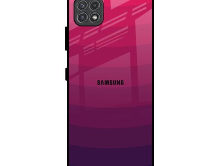 Wavy Pink Pattern Glass Case for Samsung Galaxy A22 5G Online Sale