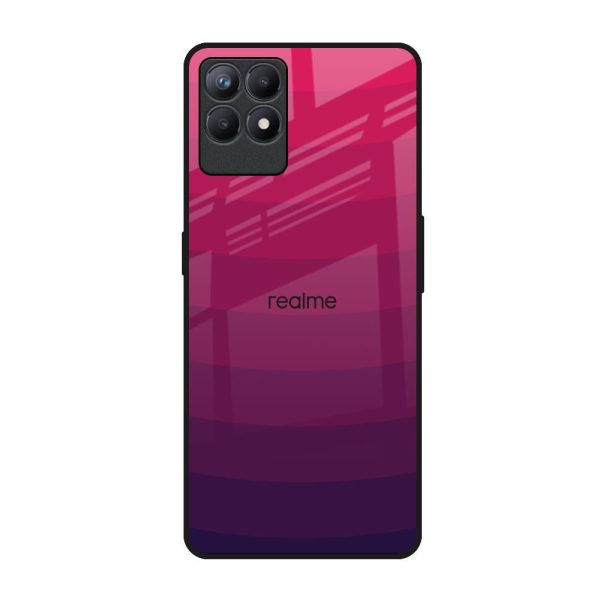 Wavy Pink Pattern Glass Case for Realme Narzo 50 on Sale