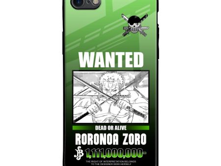 Zoro Wanted Glass Case for iPhone 8 Discount