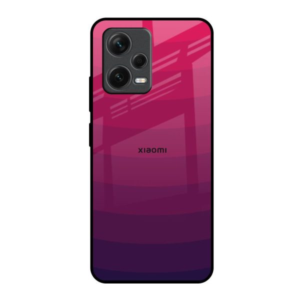 Wavy Pink Pattern Glass Case for Redmi Note 12 5G Online