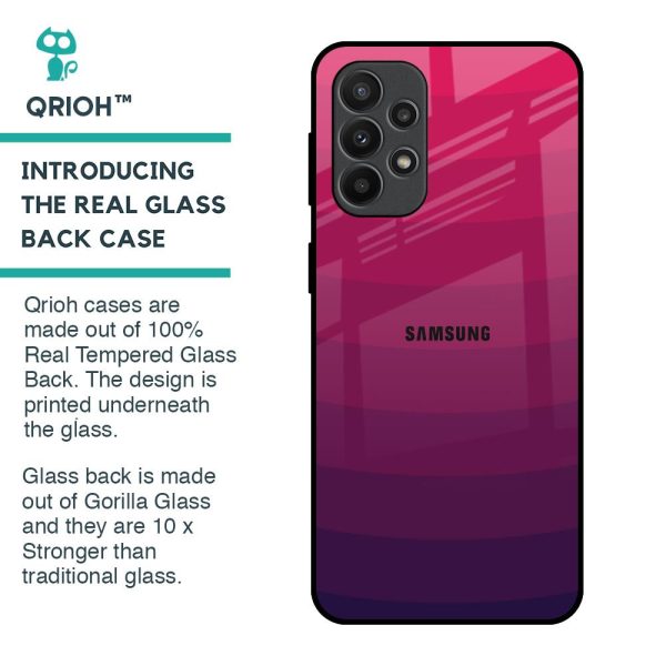 Wavy Pink Pattern Glass Case for Samsung Galaxy A23 Online now