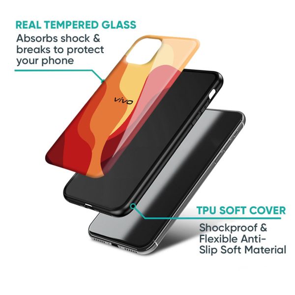 Magma Color Pattern Glass Case for Vivo X70 Pro Plus Cheap