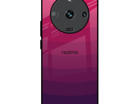 Wavy Pink Pattern Glass Case for Realme Narzo 60 5G Online Sale