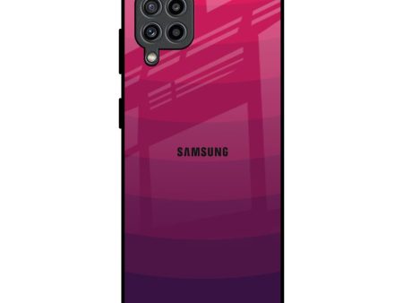 Wavy Pink Pattern Glass Case for Samsung Galaxy F22 For Discount