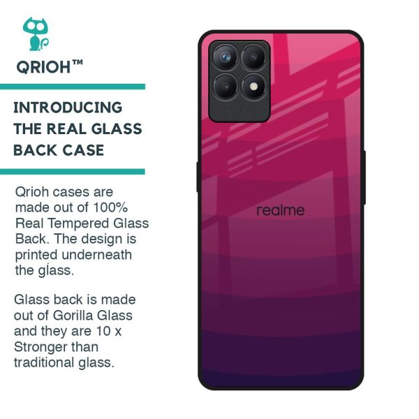 Wavy Pink Pattern Glass Case for Realme Narzo 50 on Sale