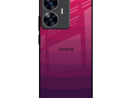 Wavy Pink Pattern Glass Case for Realme C55 Sale