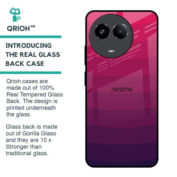 Wavy Pink Pattern Glass Case for Realme 11 5G For Discount