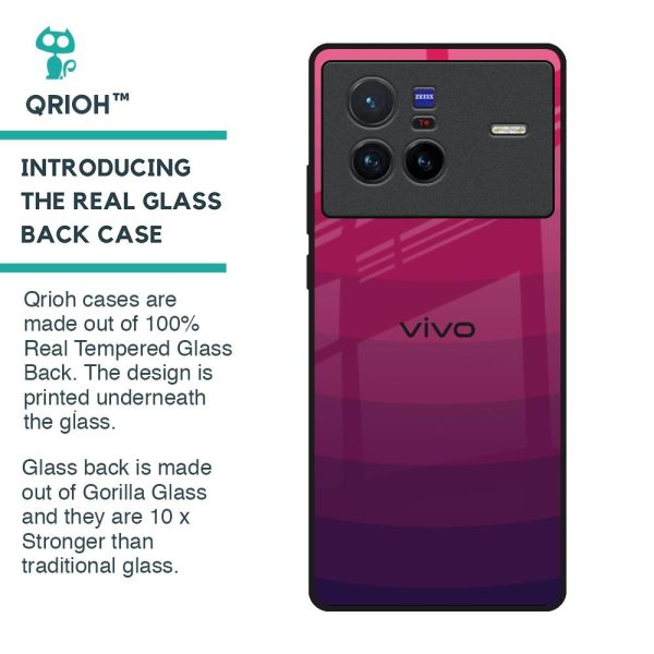 Wavy Pink Pattern Glass Case for Vivo X80 5G Hot on Sale