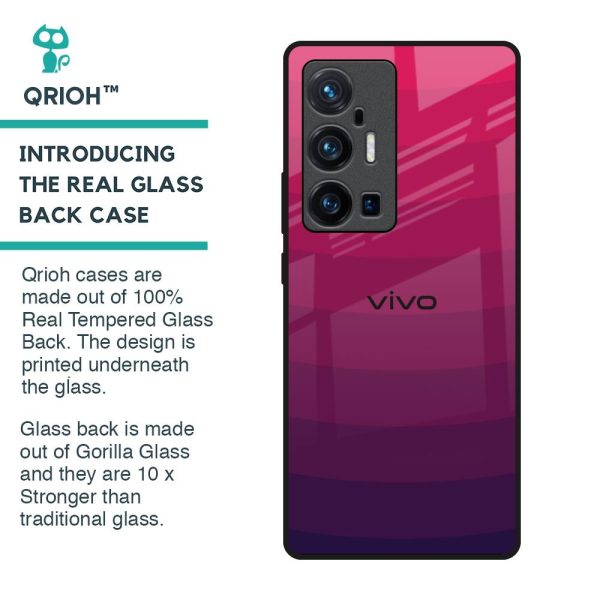 Wavy Pink Pattern Glass Case for Vivo X70 Pro Plus Discount