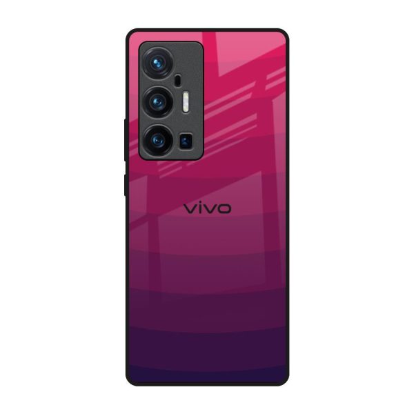 Wavy Pink Pattern Glass Case for Vivo X70 Pro Plus Discount