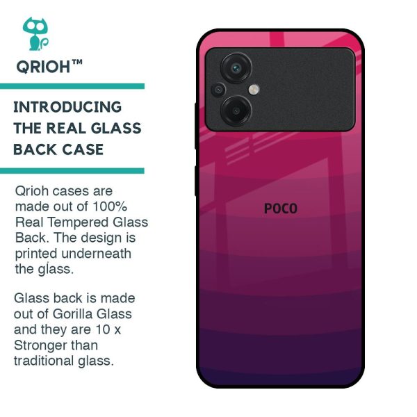 Wavy Pink Pattern Glass Case for Poco M5 Cheap