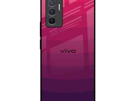 Wavy Pink Pattern Glass Case for Vivo V23e 5G Online Hot Sale