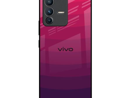 Wavy Pink Pattern Glass Case for Vivo V23 Pro 5G For Cheap