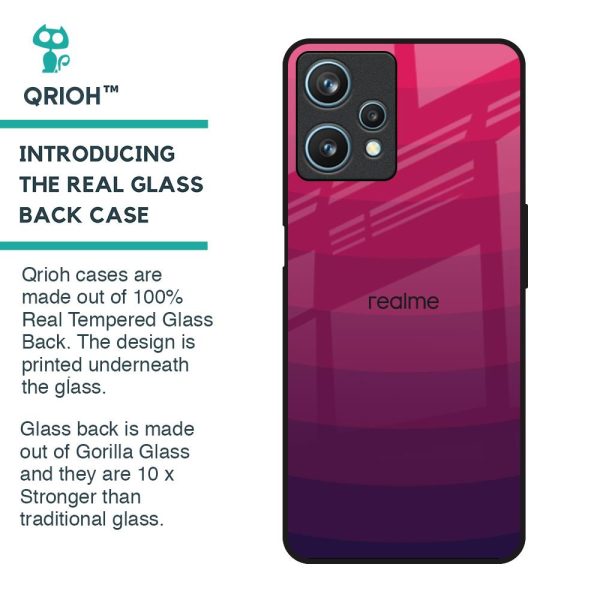 Wavy Pink Pattern Glass Case for Realme 9 Pro 5G on Sale