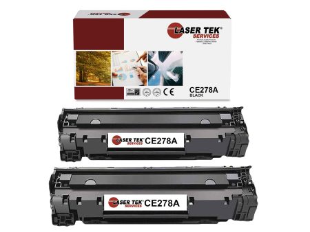 2 Pack HP 78A CE278A Black Compatible Toner Cartridge | Laser Tek Services Online Hot Sale