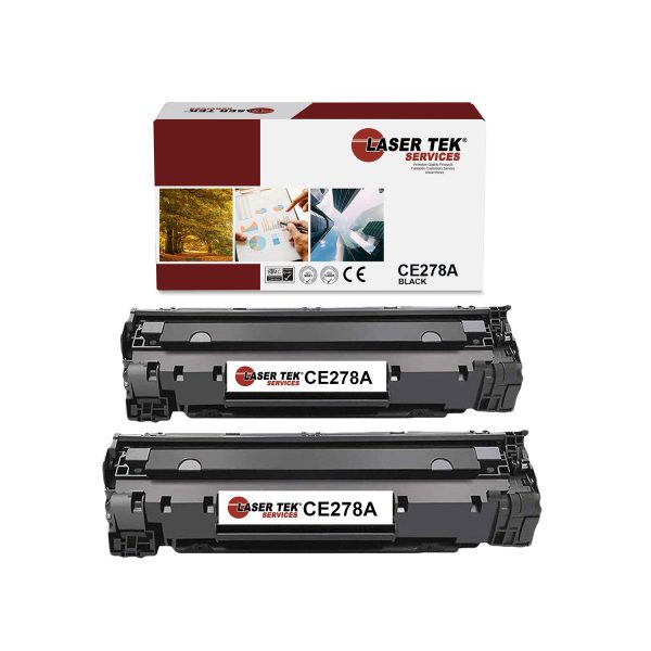 2 Pack HP 78A CE278A Black Compatible Toner Cartridge | Laser Tek Services Online Hot Sale