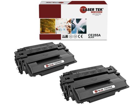 2 Pack HP 255A CE255A Black Compatible Toner Cartridge | Laser Tek Services Sale