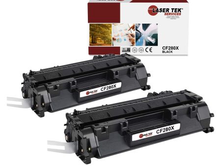 2 Pack HP 80X (CF280X) High Yield Remanufactured Toner Cartridge Supply