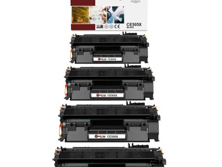 4 Pack HP 05X (CE505X) High Yield Remanufactured Toner Cartridge Supply