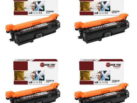 4 Pack HP 507A CE400A CE401A CE402A CE403A Compatible Toner Cartridge | Laser Tek Services Hot on Sale