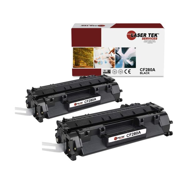 2 Pack HP 80A CF280A Black Compatible Toner Cartridge | Laser Tek Services For Discount