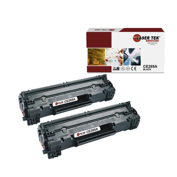 2 Pack HP 85A CE285A Black Compatible Toner Cartridge | Laser Tek Services Fashion