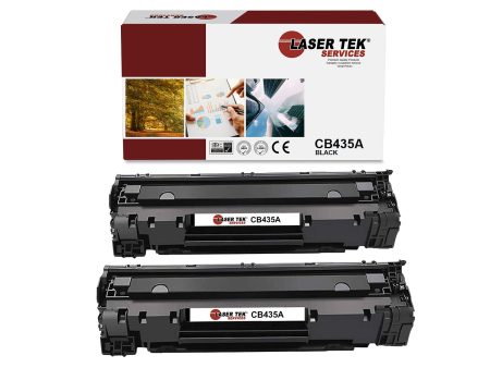 2 Pack HP 35A CB435A Black Compatible Toner Cartridge | Laser Tek Services Fashion