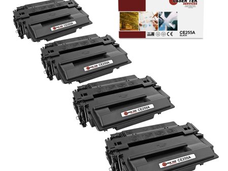 4 Pack HP 255A CE255A Black Compatible Toner Cartridge | Laser Tek Services Online Sale