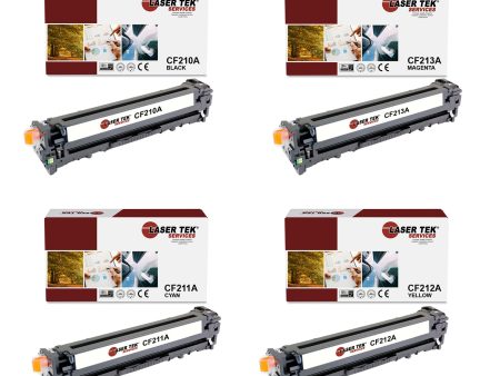 4 Pack HP 131A CF210A CF211A CF212A CF213A Compatible Toner Cartridge | Laser Tek Services Online Sale