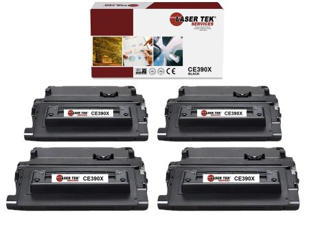 4 Pack HP 90X CE390X Black Compatible High Yield Toner Cartridge | Laser Tek Services Online Sale