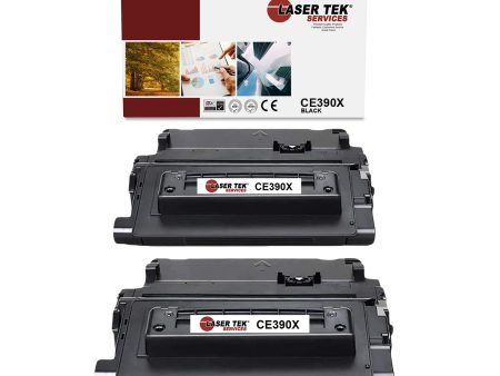 2 Pack HP 90X CE390X Black Compatible High Yield Toner Cartridge | Laser Tek Services Online Hot Sale