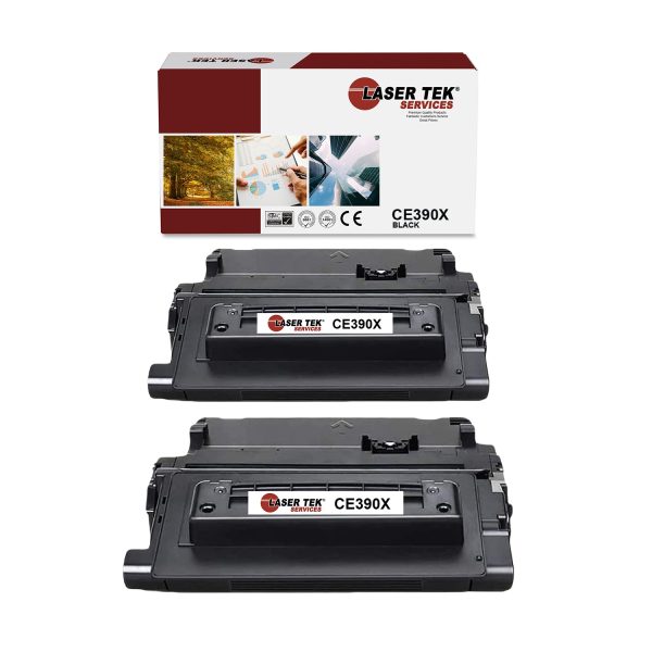 2 Pack HP 90X CE390X Black Compatible High Yield Toner Cartridge | Laser Tek Services Online Hot Sale