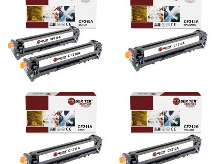 5 Pack HP 131A CF210A CF211A CF212A CF213A Compatible Toner Cartridge | Laser Tek Services Supply