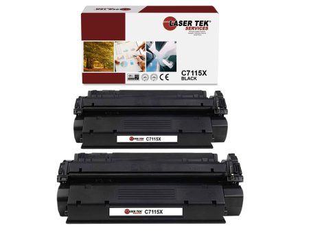 2 Pack HP 15X C7115X Black Compatible High Yield Toner Cartridge | Laser Tek Services Fashion